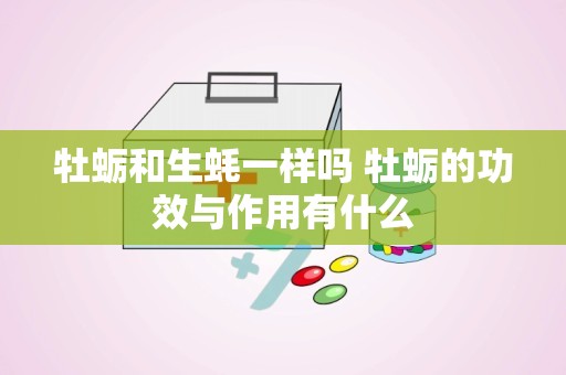 牡蛎和生蚝一样吗 牡蛎的功效与作用有什么